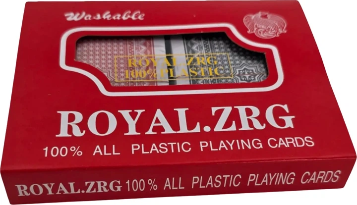 Набор карты игральные 2 колоды 54 шт Duke Royal ZRG пластиковый кейс красная черная рубашка (DN36502) - Фото 1 Набор карты игральные 2 колоды 54 шт Duke Royal ZRG пластиковый кейс красная черная рубашка (DN36502) - изображение 1