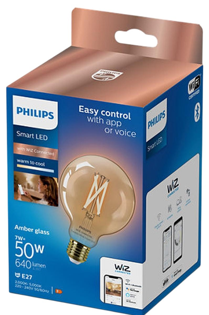 Розумна лампочка Philips Wiz LED G95 7 Вт (8719514372207) - зображення 2