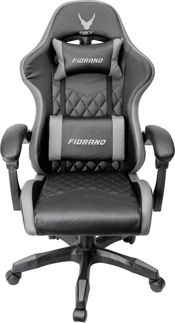 Fotel gamingowy VARR Fiorano Black-Grey (5907595458412) - obraz 1