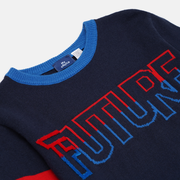 Дитячий светр для хлопчика Chicco 09069530000000 68 см Темно-синій (8054707642607) - зображення 3