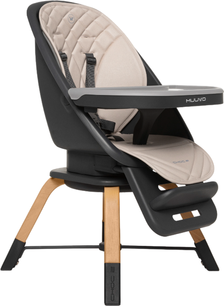 Стульчик для кормления Muuvo Choc 2 Beige (M-CHOC-2-BEIGE) - Фото 4 Стульчик для кормления Muuvo Choc 2 Beige (M-CHOC-2-BEIGE) - изображение 4