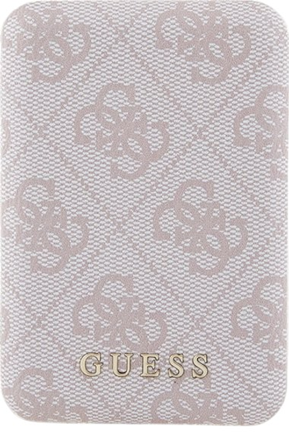 Комплект Guess Case 4G Metal Logo for iPhone 15 Pro Max + Powerbank 5000mAh MagSafe Pink (GUBPM5P15X4GEMGP) - зображення 5
