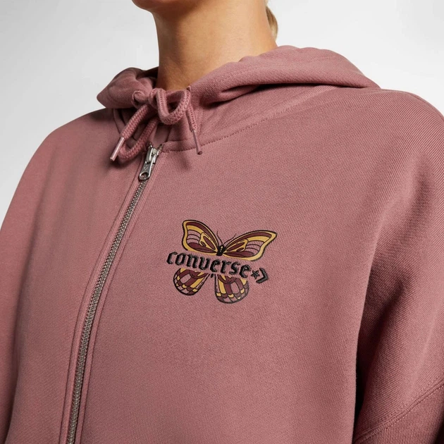 Толстовка Converse Blooming Skate Fz Hoodie Nightfall Pink 10026045-283 S - Фото 4 Толстовка Converse Blooming Skate Fz Hoodie Nightfall Pink 10026045-283 S - изображение 4