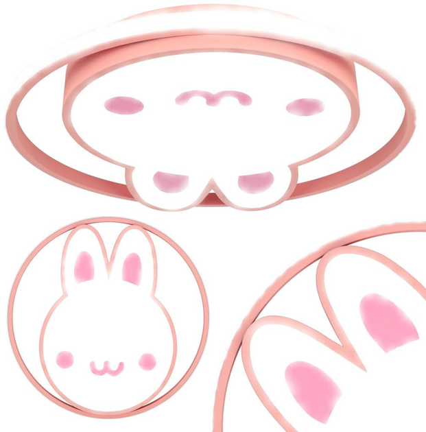 Lampa LED z pilotem Ikonka Lumela Króliczek - obraz 3