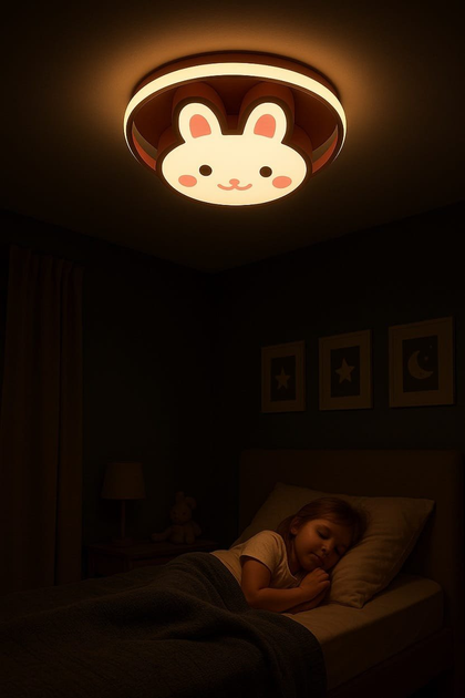 Lampa LED z pilotem Ikonka Lumela Króliczek - obraz 13