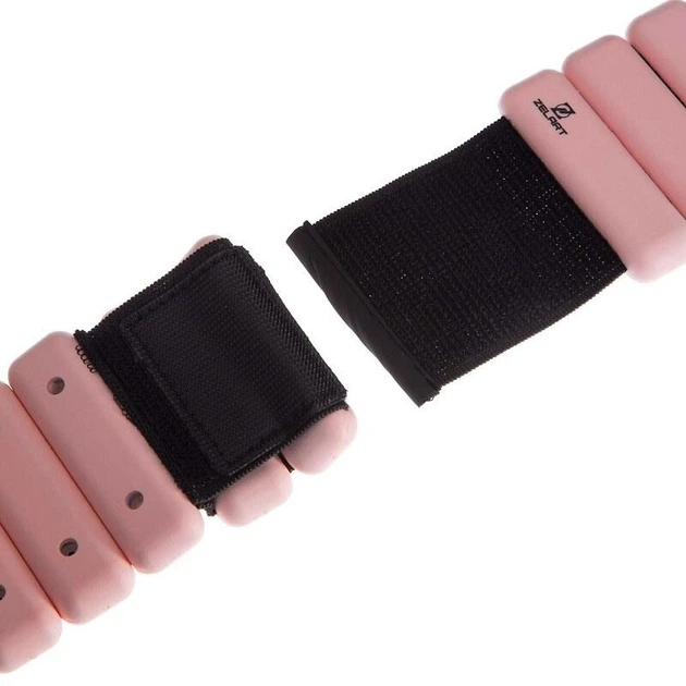 Обтяжувачі для рук та ніг Zelart Fit 3274 2 шт по 0,5 кг Pink-Black - зображення 3