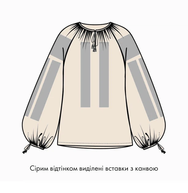 Лляна тканина з канвою під вишивку жіночої вишиванки Кодру 586-15 1/1 - Фото 4 Лляна тканина з канвою під вишивку жіночої вишиванки Кодру 586-15 1/1 - изображение 4