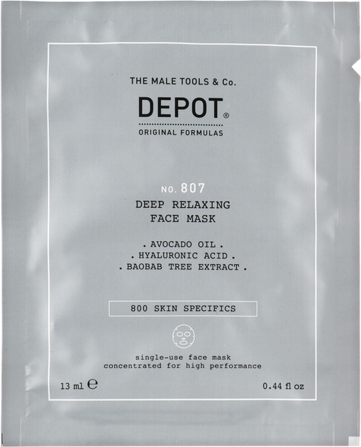 Zestaw maseczek do twarzy Depot No 807 Deep Relaxing nawilżający 12x13 ml (8032274116103) - obraz 2