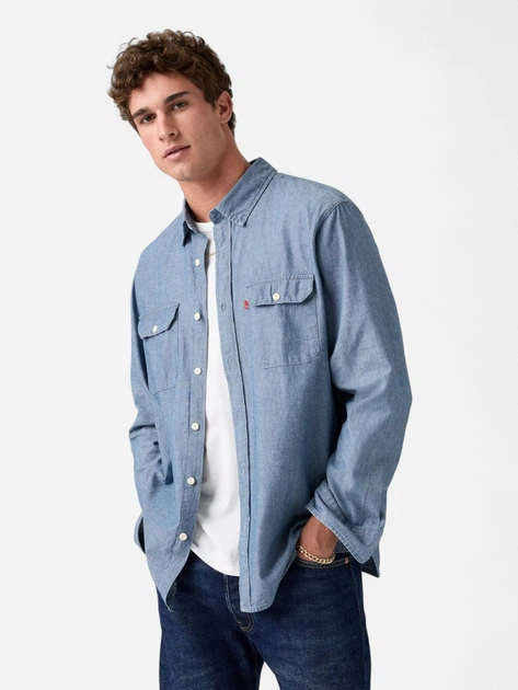 Сорочка джинсова чоловіча Levi`s 596445825 XL Синя (1159859464) - Фото 3 Сорочка джинсова чоловіча Levi`s 596445825 XL Синя (1159859464) - зображення 3