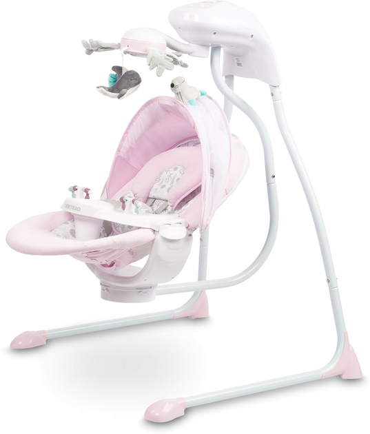 Гойдалка електрична Caretero Raffi Рожева (5903076307828) - зображення 4