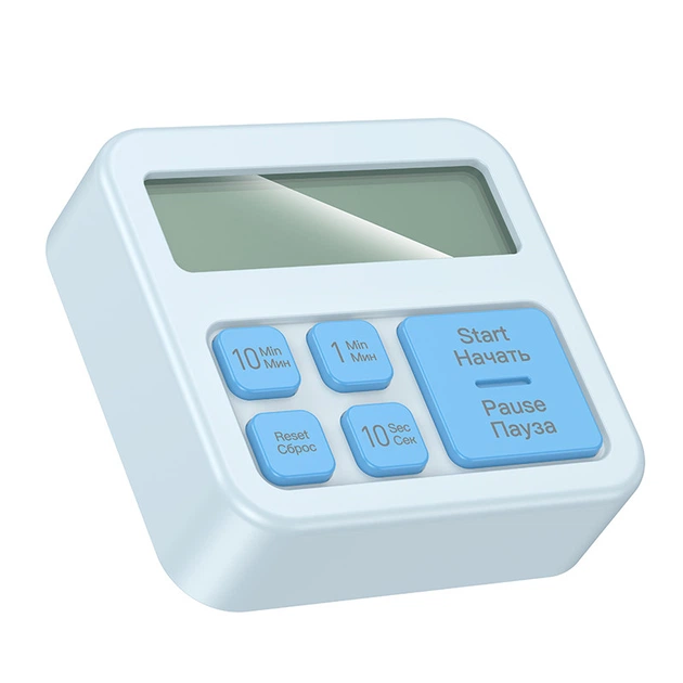 Цифровой таймер с секундомером Hoco HX43 Electronic timer (62*60*19мм) Blue - изображение 2