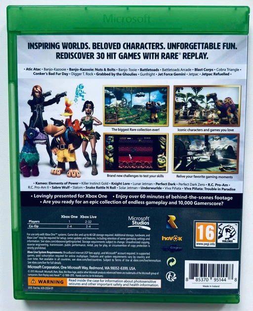 Диск для Xbox One - Rare Replay 30 Hit Games One Epic Collection, английская версия, Б/У - Фото 3 Диск для Xbox One - Rare Replay 30 Hit Games One Epic Collection, английская версия, Б/У - изображение 3
