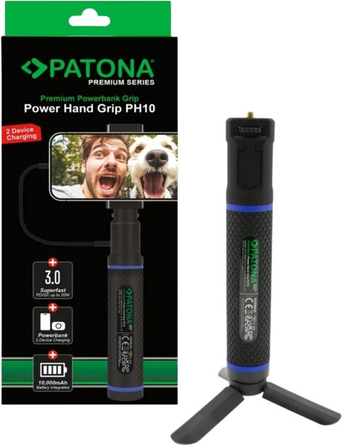 Селфі-трипод PATONA Premium Grip Power Hand PH10 Black (4202) - зображення 6