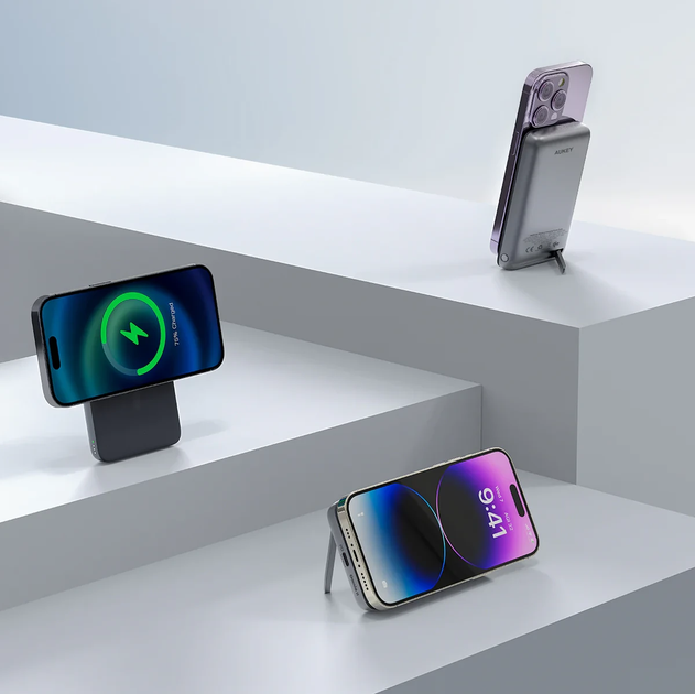 УМБ AUKEY MagFusion 10000 mAh 30W Gray (PB-MS06) - зображення 4