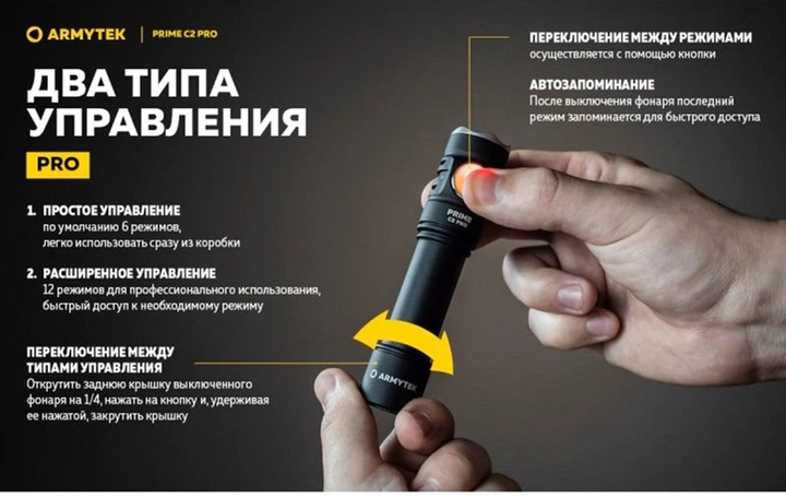 Ліхтар Armytek Prime C2 Pro Magnet USB Flashlight White (F08101C) - зображення 15