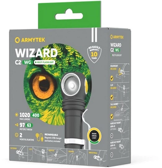 Фонарь Armytek Wizard C2 WG Magnet USB (F09201W) - изображение 5