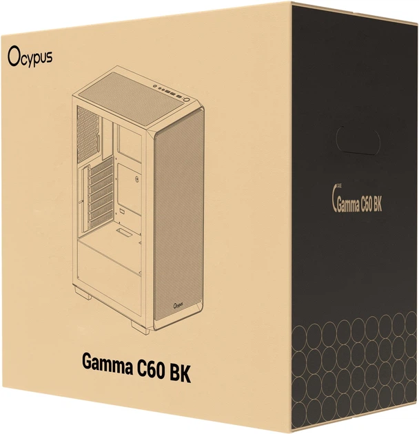Корпус OCYPUS Gamma C60 Black (GAMMA-C60-BKG000XX-GL) – фото