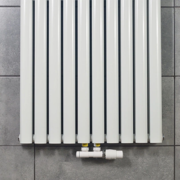 Вертикальний радіатор Ellipse Double 600х1800-10 (50 мм), anticor, білий - изображение 3