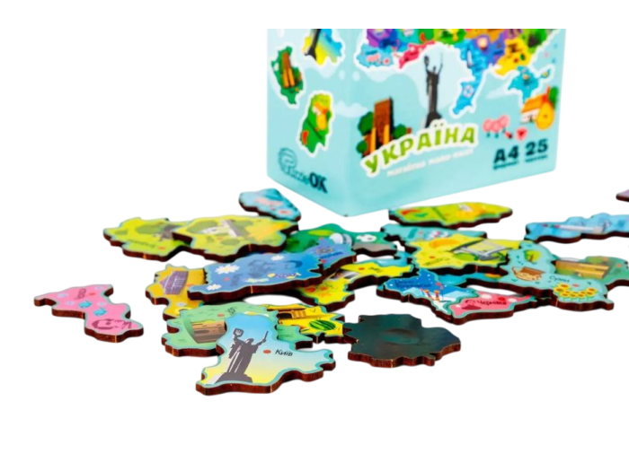 Магнитная карта-пазл Украина, Puzzleоk (Новая), 25 элементов, - Фото 3 Магнитная карта-пазл Украина, Puzzleоk (Новая), 25 элементов, - изображение 3