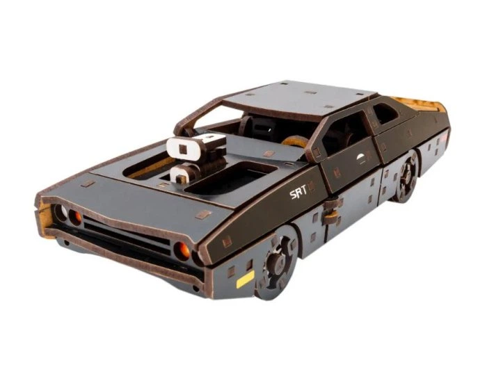 Деревянный конструктор Fast Furious, Puzzleоk (Puz-62519), 125 деталей (черная) - изображение 4