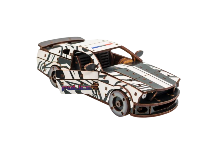Деревянный 3D конструктор Muscle car GT, Puzzleоk (Puz-00639), 162 деталей (белая) - Фото 6 Деревянный 3D конструктор Muscle car GT, Puzzleоk (Puz-00639), 162 деталей (белая) - изображение 6