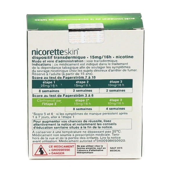 NicoretteSkin Никотиновый трансдермальный пластырь 15 мг/16 часов 7 шт. (Nicotine Patches) - изображение 2