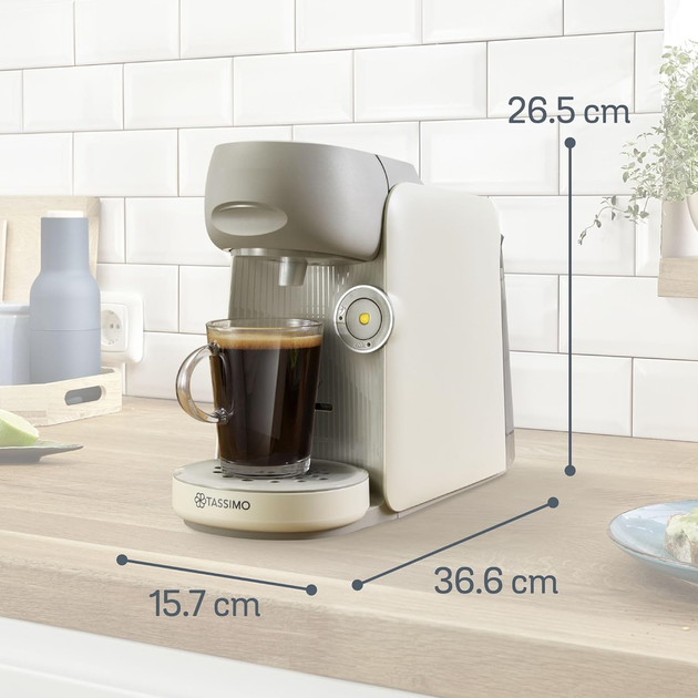 Набор Капсульная Кофеварка Tassimo Finesse Cream + Дегустационный Box 4 упаковки на 48 порций - изображение 6