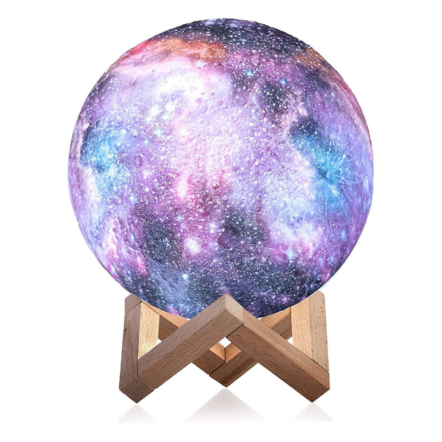 Ночник настольный Galaxy Magic 3D RGB moon light шар аккумуляторный детский - Фото 3 Ночник настольный Galaxy Magic 3D RGB moon light шар аккумуляторный детский - изображение 3