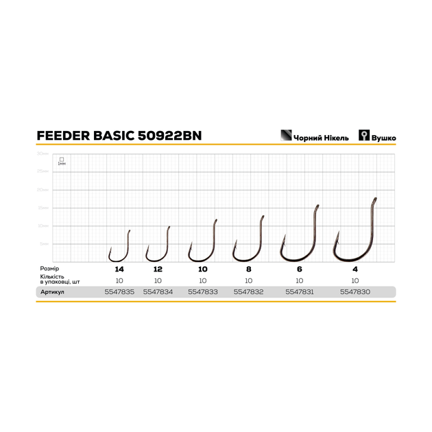 Крючок GC Feeder Basic 50922BN №4 (10шт) - изображение 2