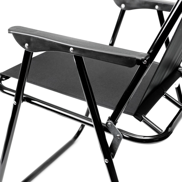 Туристичне крісло Platinet PCC057B кемпінгове складане Чорне - зображення 4