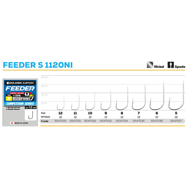 Крючок GC Feeder S 1120NI №12 (12шт) - изображение 2