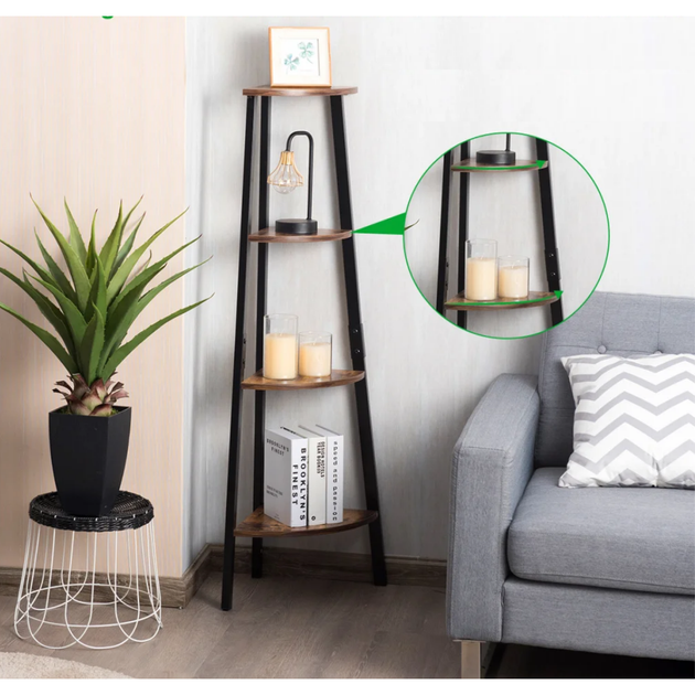 Етажерка Costway Leo кутова в стилі Loft - Фото 10 Етажерка Costway Leo кутова в стилі Loft - зображення 10