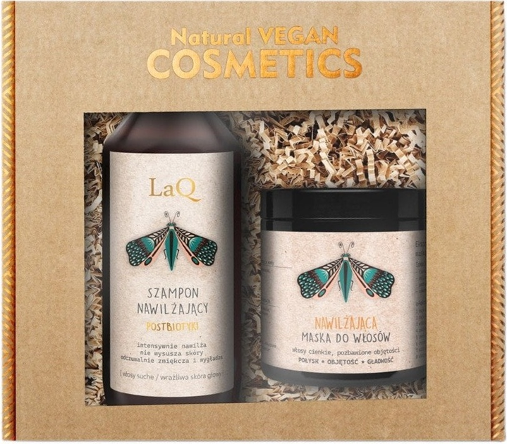 Набір косметики для догляду LaQ Natural Vegan Cosmetics Botanic Hair Шампунь для волосся 300 мл + Натуральна експрес-маска для волосся 250 мл (5905778570760) - зображення 1