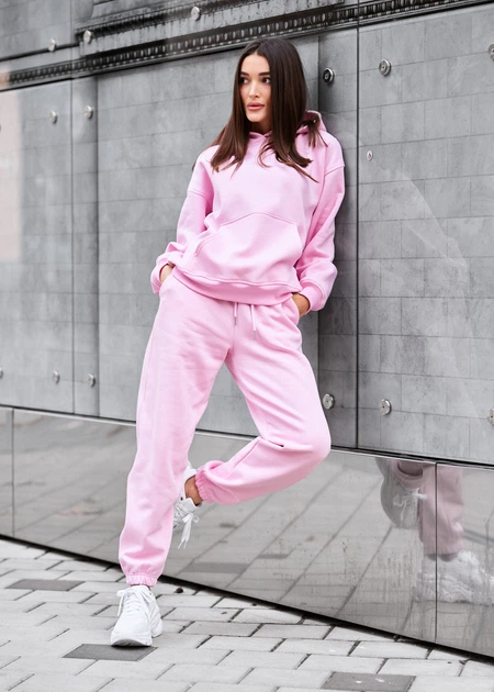 Жіночий спортивний костюм Staff nex pink oversize fleece M - изображение 4