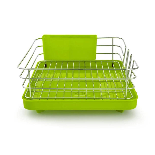 Сушарка для посуду з органайзером MBM HOME DR-02 GREEN зелена - зображення 8