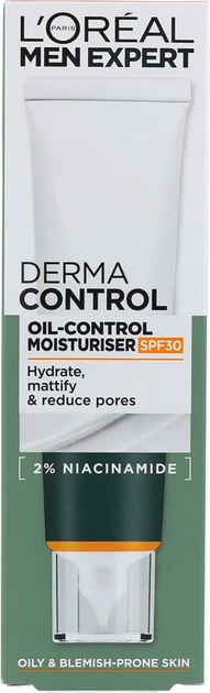 Крем для обличчя для чоловіків L'Oreal Paris Men Expert Derma Control SPF 30 40 мл (3600524197742) - зображення 3