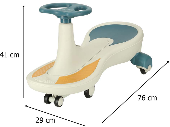 Jeździk grawitacyjny Swing Fix S4 LED Świecące koła + Muzyka 76 cm Niebiesko-biały Max 100 kg (5903039744035) - obraz 6