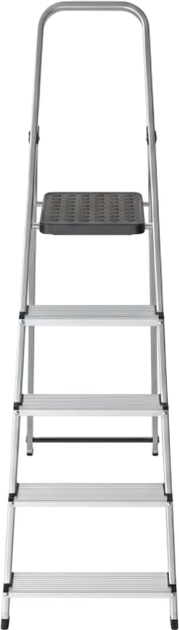 Алюмінієва одностороння драбина ModernHome by Multistore 5 сходинок складна з платформою WK4026-5 (5905817009268) - зображення 2