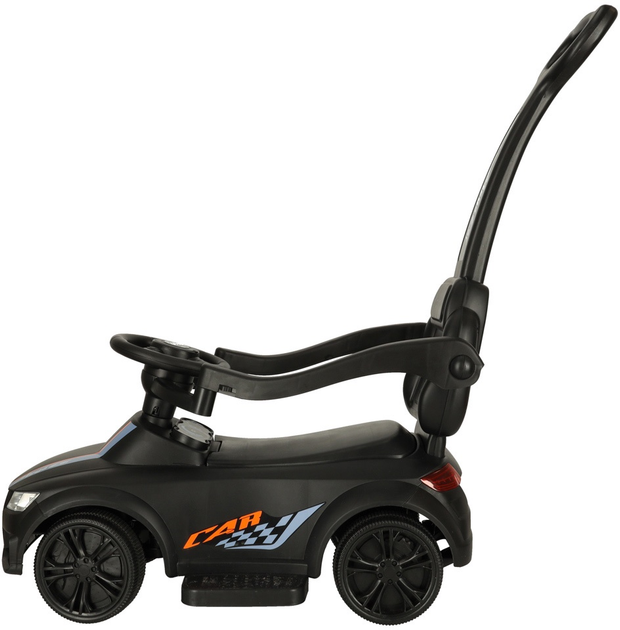 Jeździk pchacz Ricokids Samochód 3w1 z dźwiękiem i światłami Czarny (5903039742079) - obraz 3