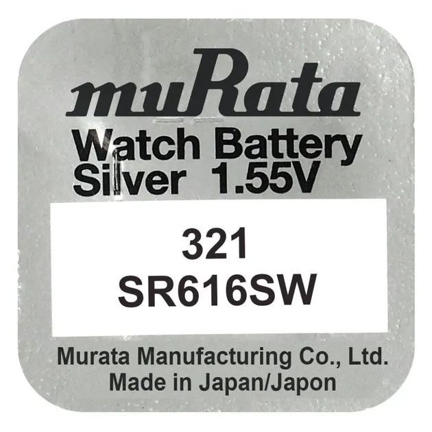 Батарейка в годинник muRata SR616SW 321 - изображение 3