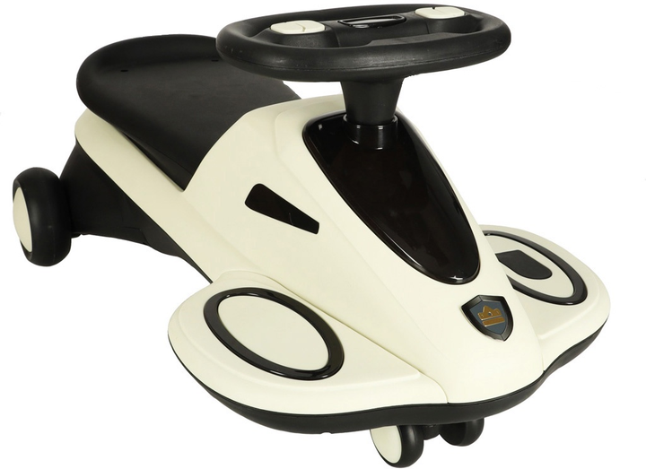 Jeździk grawitacyjny Swing Fix z muzyką i świecącymi kołami LED 74 cm Beżowo-czarny Max 100 kg (5903039744004) - obraz 2