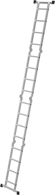 Drabina aluminiowa wielofunkcyjna ModernHome by Multistore 4 x 4 przegubowa składana WK4210-4B (5905817009244) - obraz 4