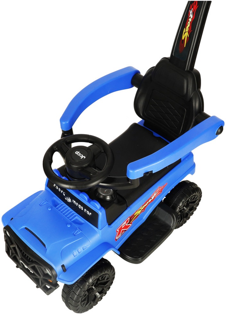Jeździk pchacz Ricokids Samochód terenowy z dźwiękiem i światłami Niebieski (5903039752528) - obraz 5