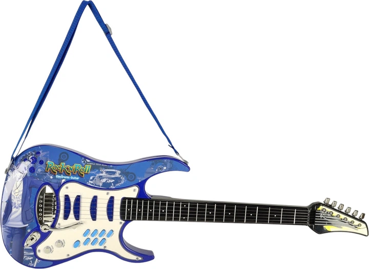 Gitara elektryczna KIK z mikrofonem i wzmacniaczem Niebieska KX4332_1 (5713428013969) - obraz 5