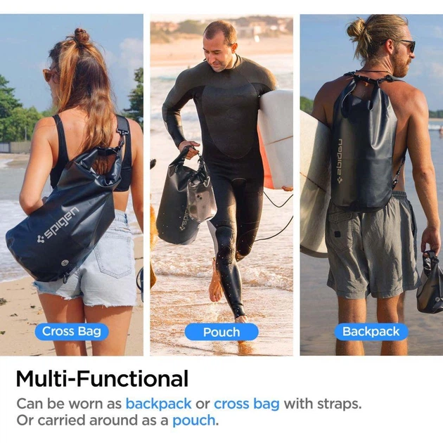 Универсальная водонепроницаемая сумка SPIGEN A630, (2шт) универсальная, черная (AMP04534) - изображение 8