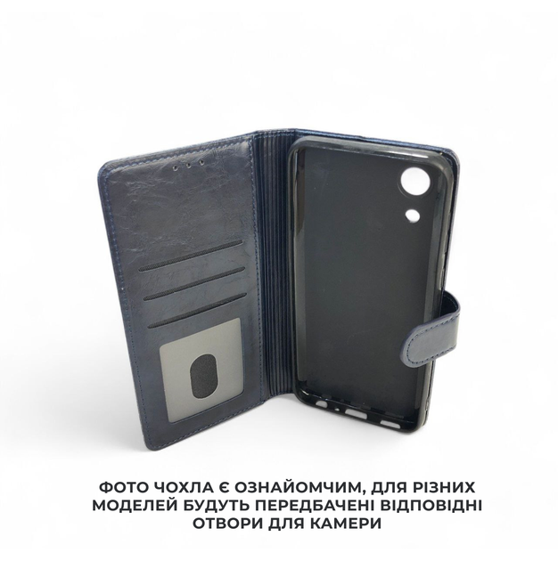 Чохол книжка для телефону Samsung A53 (5G) Mia на магніті з функцією підставки і кишенею для карток Dark blue 4you - зображення 2