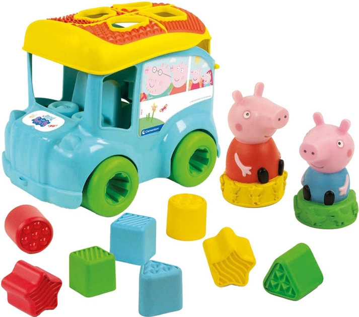 Zabawka sorter Clementoni Baby Peppa Pig Bus Shape Sorter, 8 szt. (8005125178865) - obraz 1