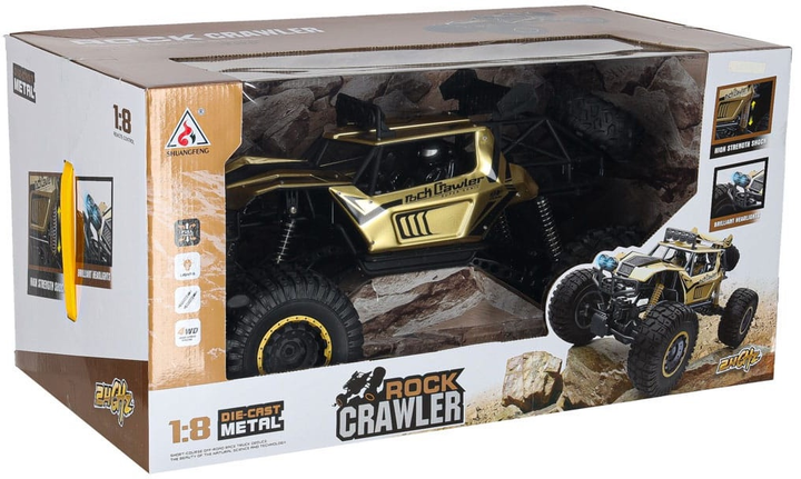 Автомобіль радіокерований KIK Rock Crawler металевий Золотий (5903039719521) - зображення 1