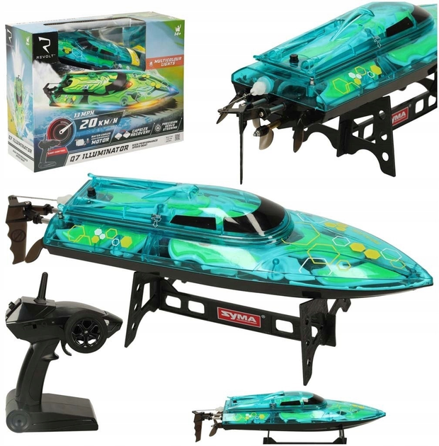 Катер радіокерований Revolt Q7 Illuminator Бірюзовий (5903039752351) - зображення 2