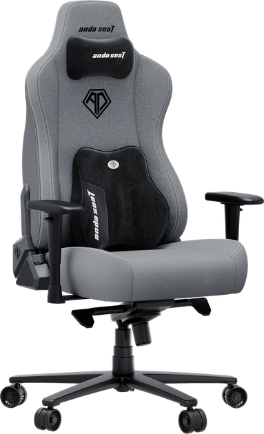 Fotel gamingowy Anda Seat Novis Plus XL Gray Fabric (AD23YC-XL-01-G-F-G04) - obraz 2